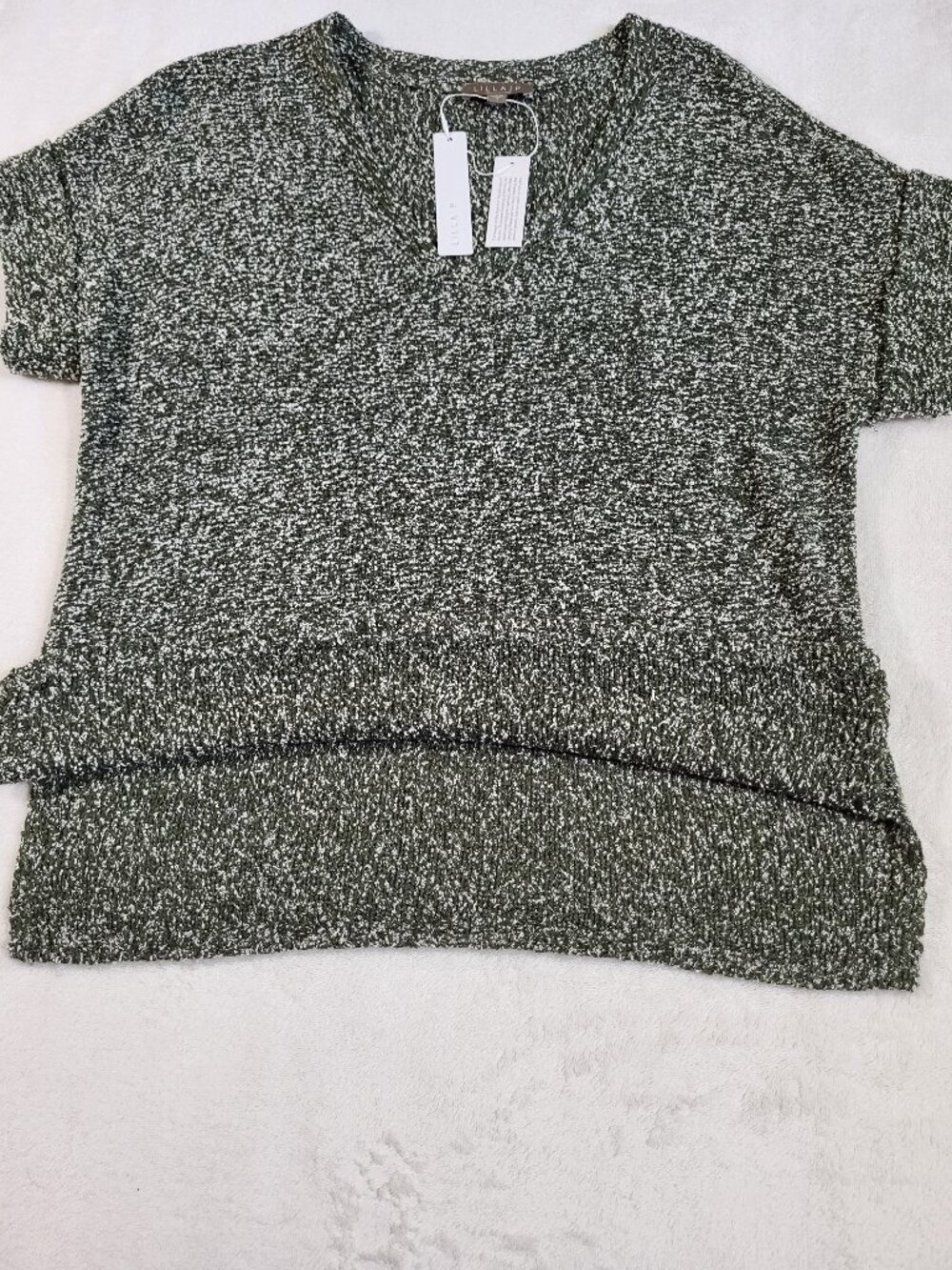Lilla P Womens Short Sleeve V-Neck Sweater Small - Picture 7 of 9